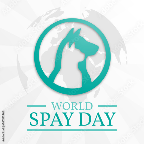 World Spay Day to celebrate the importance of animal birth control concept. Template for background, banner, card, poster