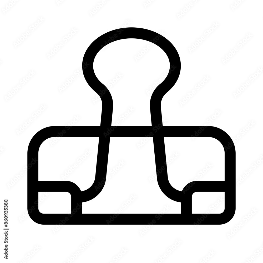 binder clip icon with line style, perfect for user interface projects binder clip icon with line style, perfect for user interface projects