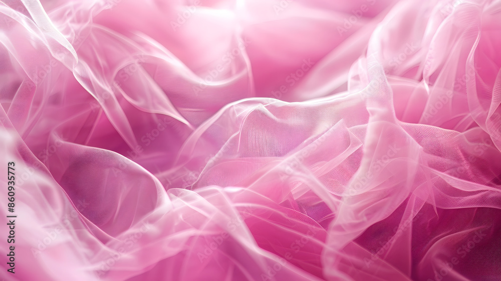 Pink tulle Fashion design concept Garment industry Selective focus Fabric background with folds : Generative AI Pink tulle Fashion design concept Garment industry Selective focus Fabric background with folds : Generative AI