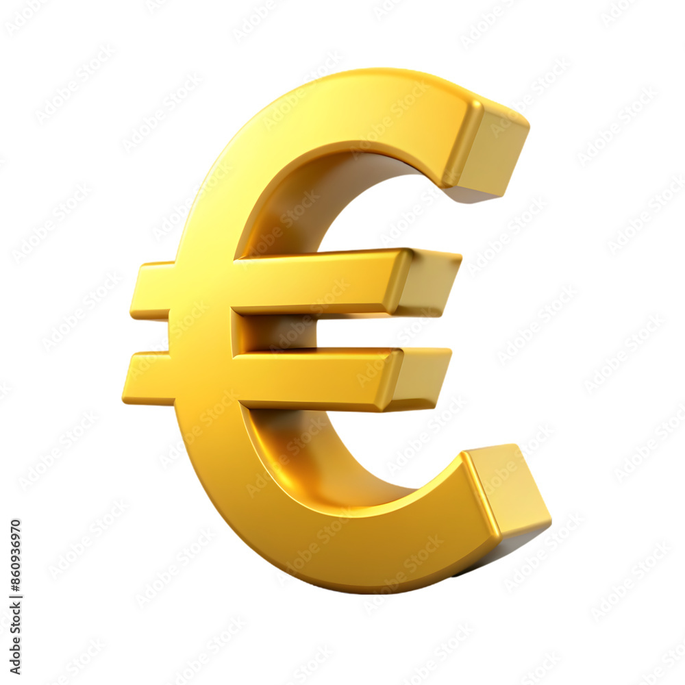euro currency symbol 3d on transparent background euro currency symbol 3d on transparent background