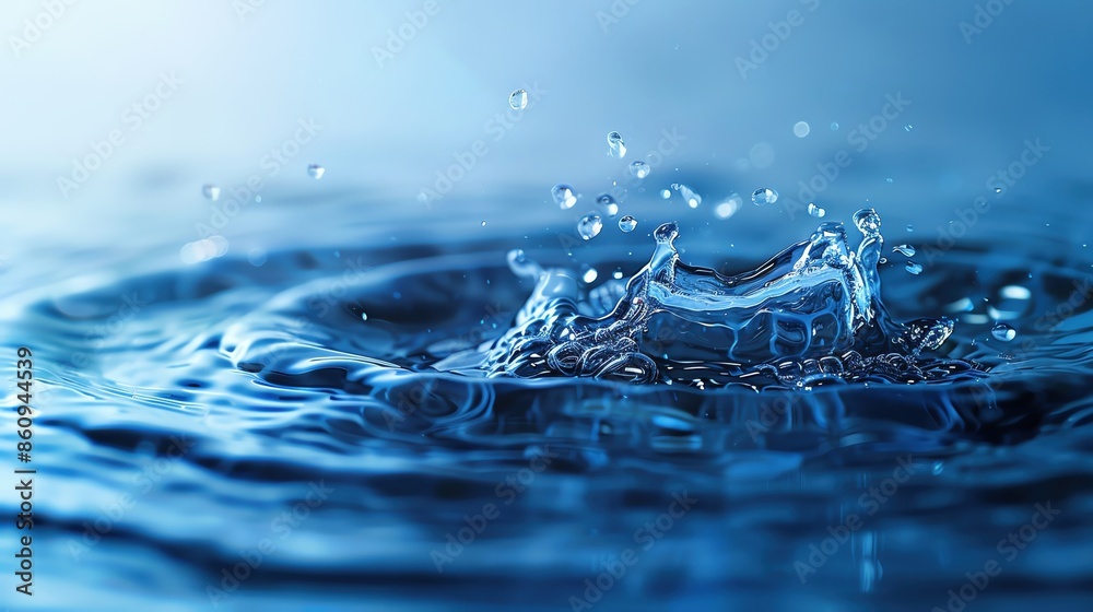 Design a striking template focused on clean water access, using blue hues and spacious text areas. Design a striking template focused on clean water access, using blue hues and spacious text areas.