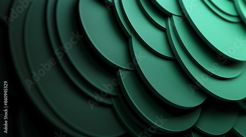 Wallpaper Mural super macro 3D illustration wallpaper of abstract shapes from colored glass, modern, for banner backgrounds, landing pages, 3:1,  green, black colors Torontodigital.ca