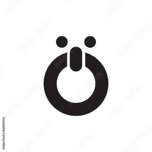 koala button logo design icon