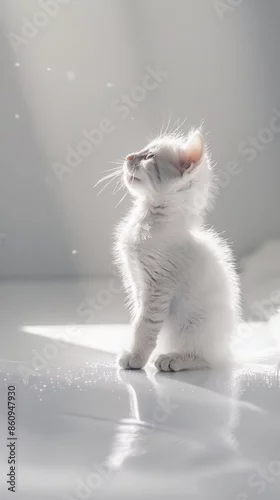 Obraz Kitten , commercial ads photo, product shot, stunning, beautiful, minimalist, award photo, centered