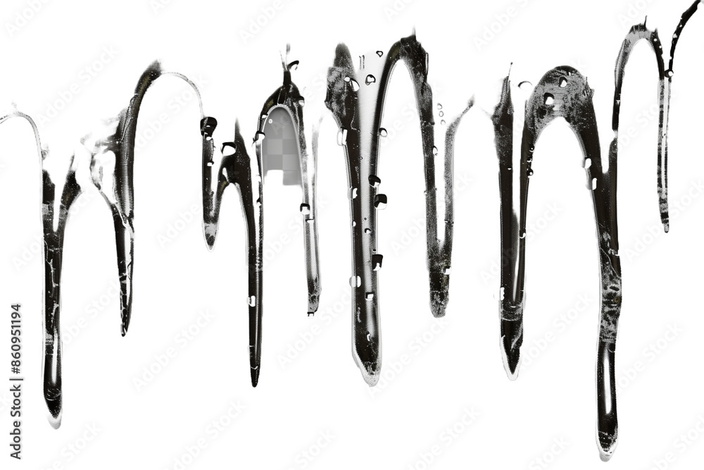 silver dripping isolated on transparent background silver dripping isolated on transparent background