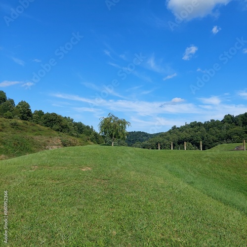 field and blue sky