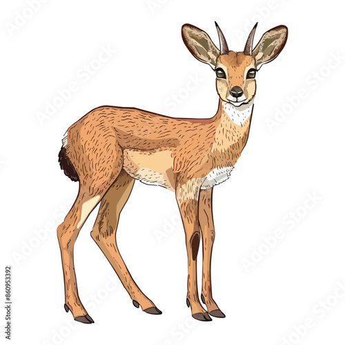 Cute Klipspringer vector illustration