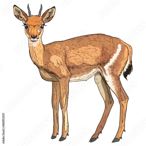 Cute Klipspringer vector illustration