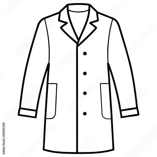 Medical coats professional doctor clothe vector illustration on white background © fahim
