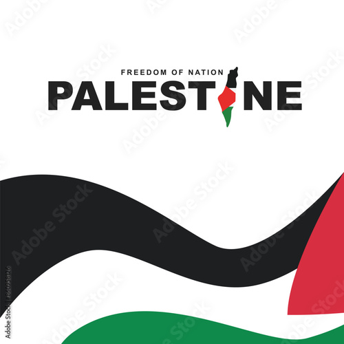 Palestine peace freedom independence design sticker