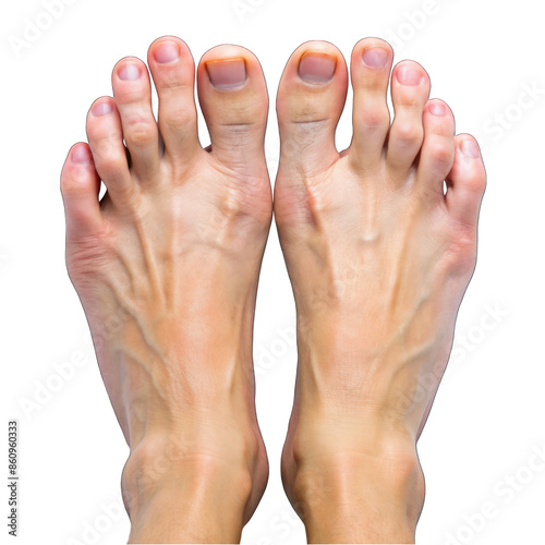 Bare feet isolated on transparent background photo