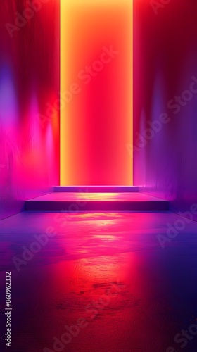Wallpaper Mural Energetic Neon Gradient Background for Bold Product Presentations Torontodigital.ca