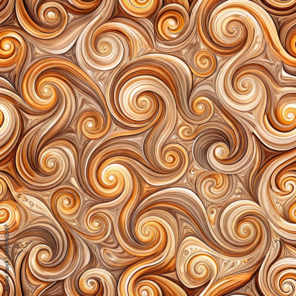 Seamless pattern of abstract swirls and spirals, creating a sense of movement and fluidity, Generative AI Seamless pattern of abstract swirls and spirals, creating a sense of movement and fluidity, Generative AI