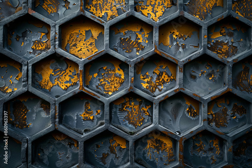 Detailed hexagonal honeycomb structure background