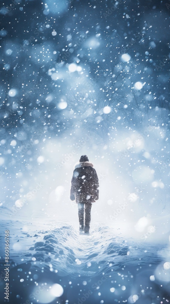 Obraz premium snow , commercial ads photo, product shot, stunning, beautiful, minimalist, award photo, centered