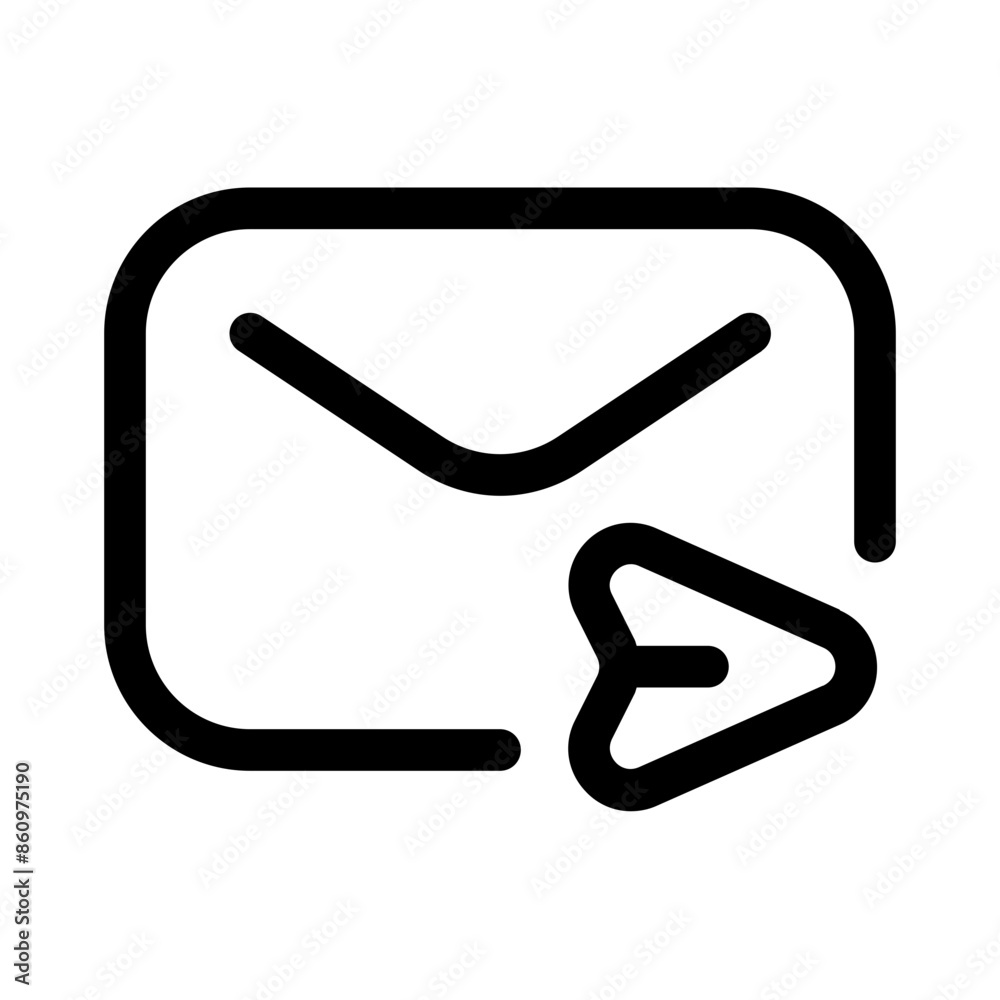 sent mail icon with line style, perfect for user interface projects