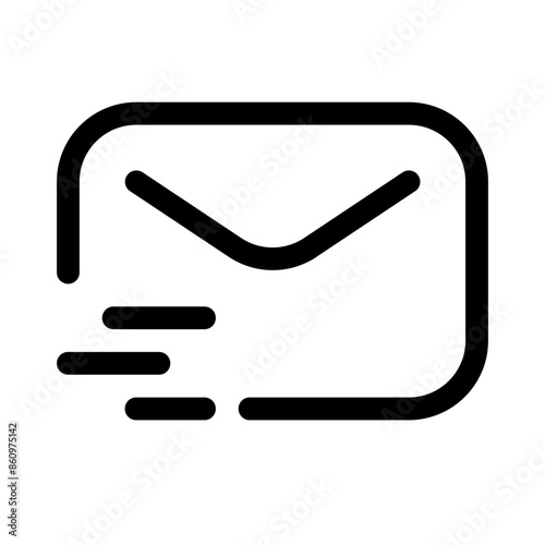 fast mail icon with line style, perfect for user interface projects