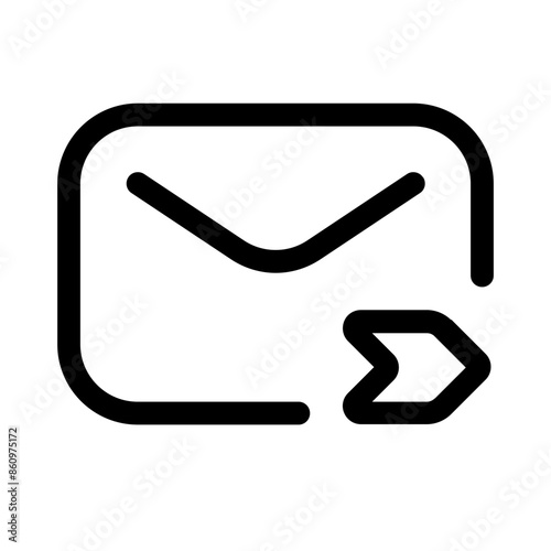 important mail icon with line style, perfect for user interface projects