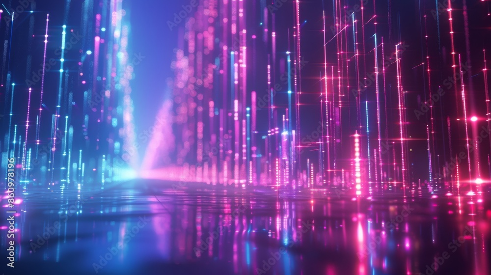 Futuristic Neon: Immersive 3D Render with Luminous Ascending Lines for a Vibrant Wallpaper Futuristic Neon: Immersive 3D Render with Luminous Ascending Lines for a Vibrant Wallpaper