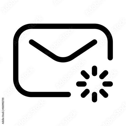 loading send mail icon with line style, perfect for user interface projects