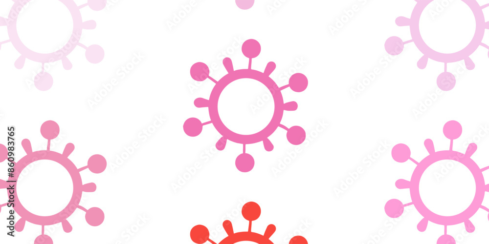 Light Pink vector backdrop with virus symbols. Light Pink vector backdrop with virus symbols.