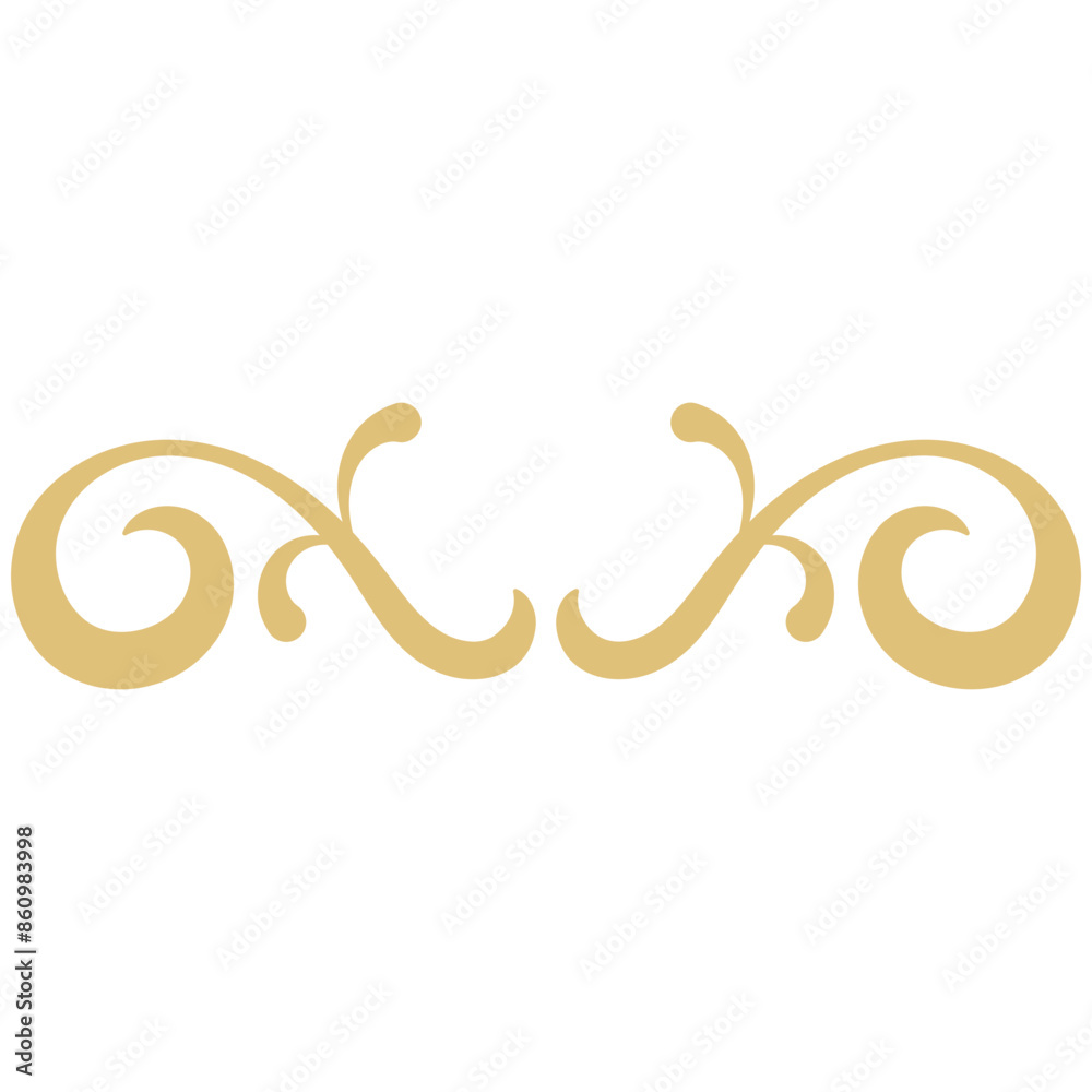 Floral Dividers Element on White Background. Isolated Vector In Simple Design. Floral Dividers Element on White Background. Isolated Vector In Simple Design.
