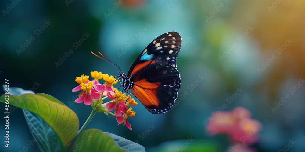 Obraz premium butterfly on flower