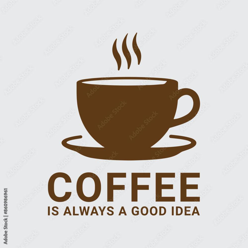 Obraz premium cup of coffee with Coffee Lover's Delight: Typography T-Shirt Design