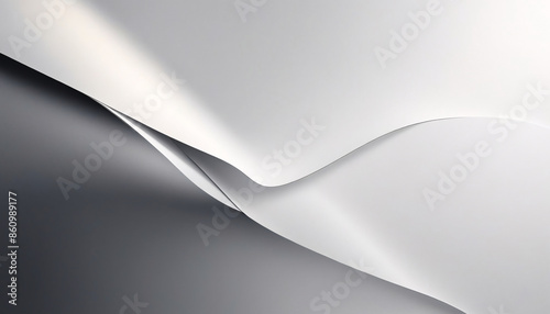 Elegant White Paper Waves, abstract silver background!