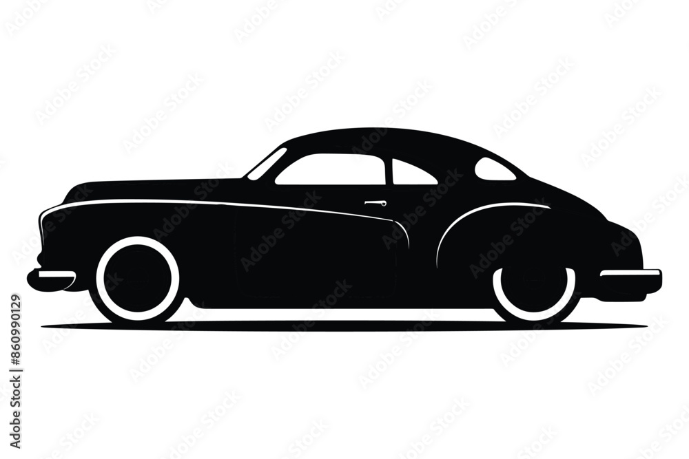 Fototapeta premium Coupe car silhouette vector