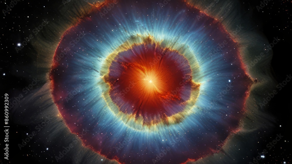 Fototapeta premium Beautiful nebulae and stars in the night sky. Supernova background wallpaper