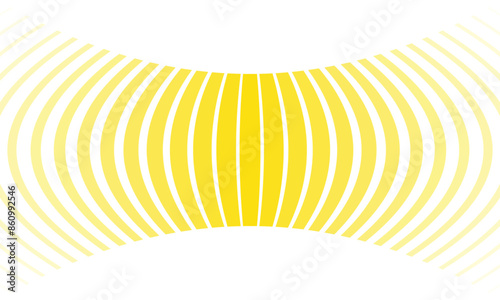 abstract simple vertical yellow white thin to thick squeeze pattern art.