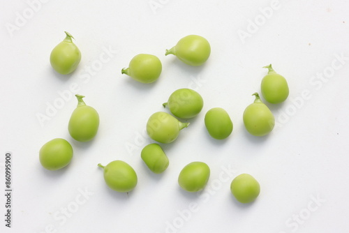 Green pea on white 