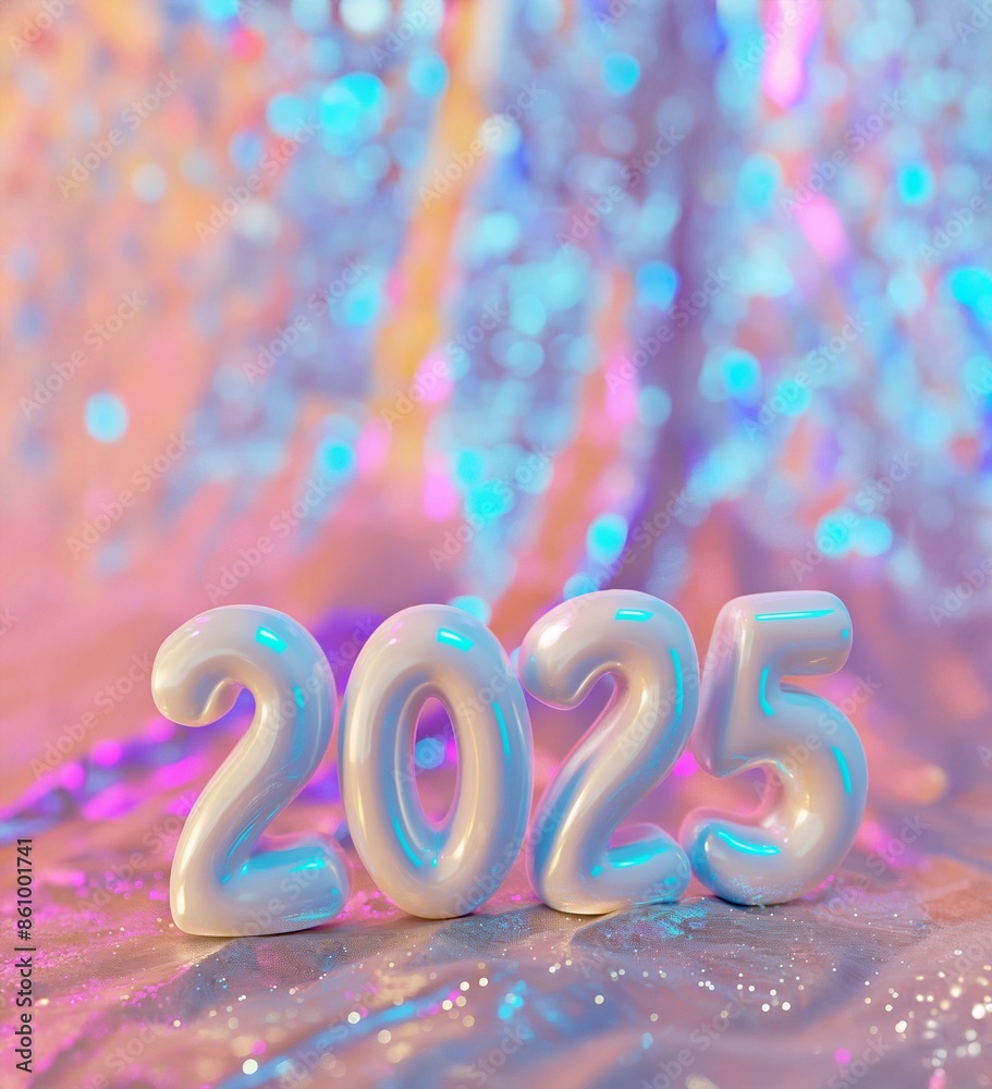 Numbers 2025 for celebrating the new year 2025 Holographic fluid liquid glitter illustration art Numbers 2025 for celebrating the new year 2025 Holographic fluid liquid glitter illustration art