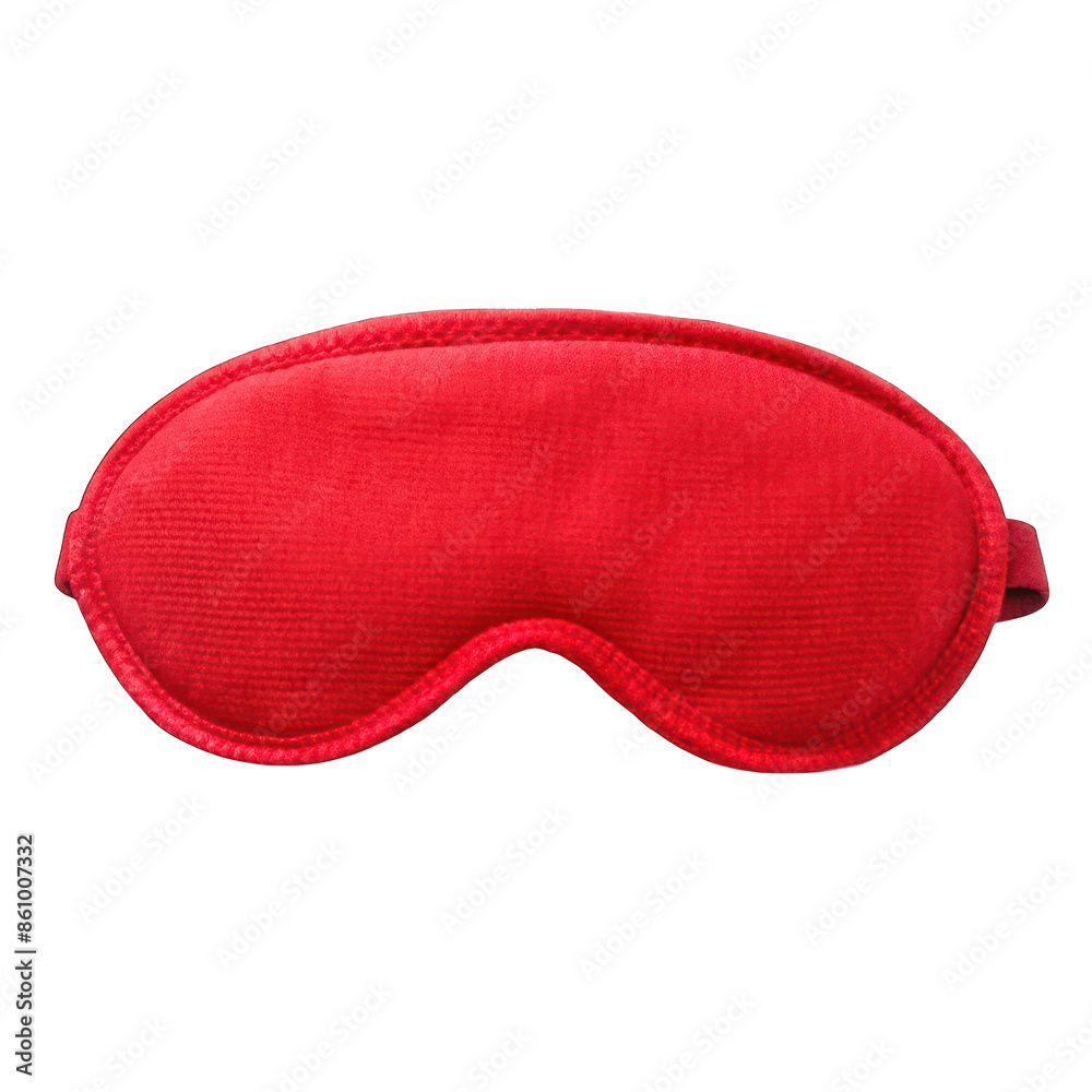 Red Fabric eye Mask isolated on transparent background Red Fabric eye Mask isolated on transparent background