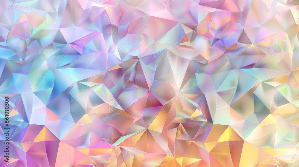 Geometric pastel prism design, abstract shapes creating a gentle, harmonious background pattern Geometric pastel prism design, abstract shapes creating a gentle, harmonious background pattern