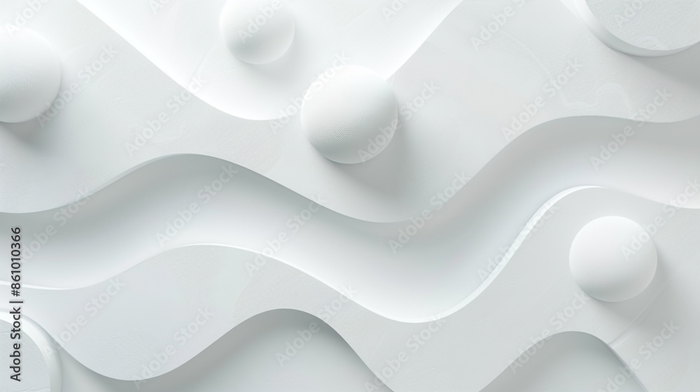abstract white papercut 3d background.