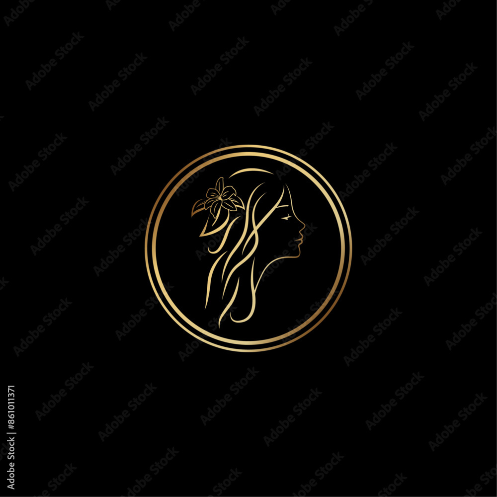 Line Art Woman Beauty Logo Vector Illustration Line Art Woman Beauty Logo Vector Illustration