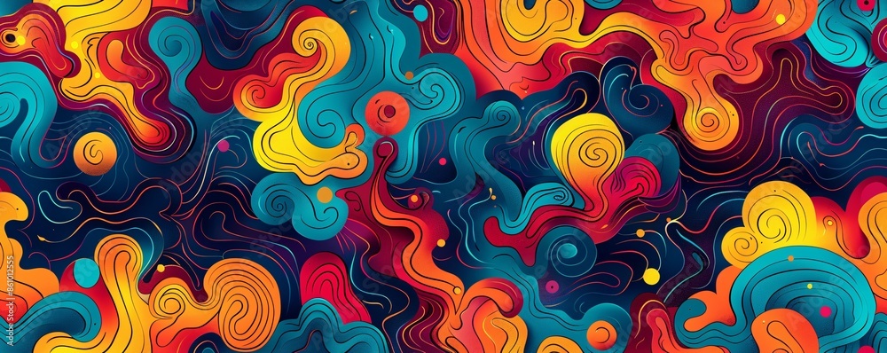Abstract Swirls of Color: A Dynamic Pattern Abstract Swirls of Color: A Dynamic Pattern