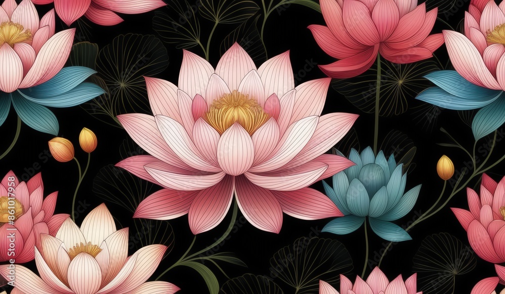 green symbol of elegance and grace with a beautiful pink lotus