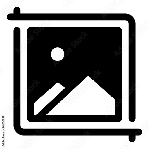 Image Crop Glyph Icon