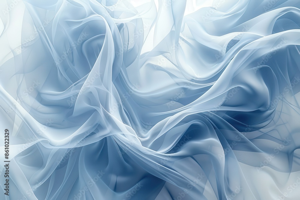 Obraz premium Abstract Blue Fabric Drapery