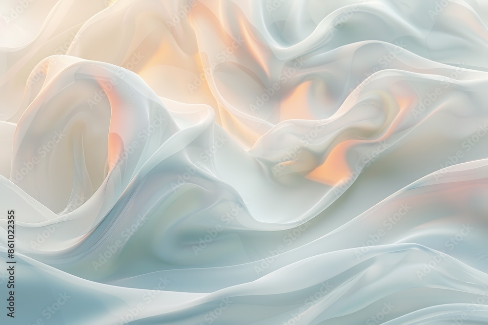 Fototapeta premium Abstract White Fabric with Soft Hues