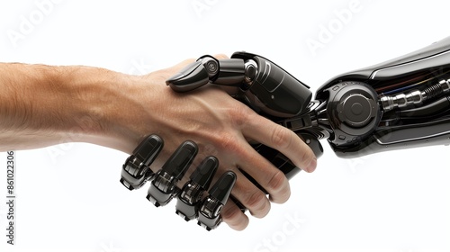 Bridging Humanity and Technology: A Symbolic Handshake Heralds a New Era of Human-AI Collaboration in the Digital Age