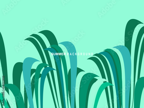 Unique artistic summer card with multicolored background, shapes and geometric elements in memphis style. Abstract design card perfect for prints, flyers, banners, invitations, charters, etc.