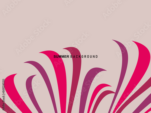 Unique artistic summer card with multicolored background, shapes and geometric elements in memphis style. Abstract design card perfect for prints, flyers, banners, invitations, charters, etc.