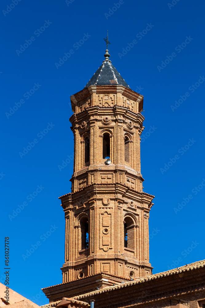 Tower of the 16th century in Villafranca del Campo. Teruel, Aragon, Spain. Tower of the 16th century in Villafranca del Campo. Teruel, Aragon, Spain.