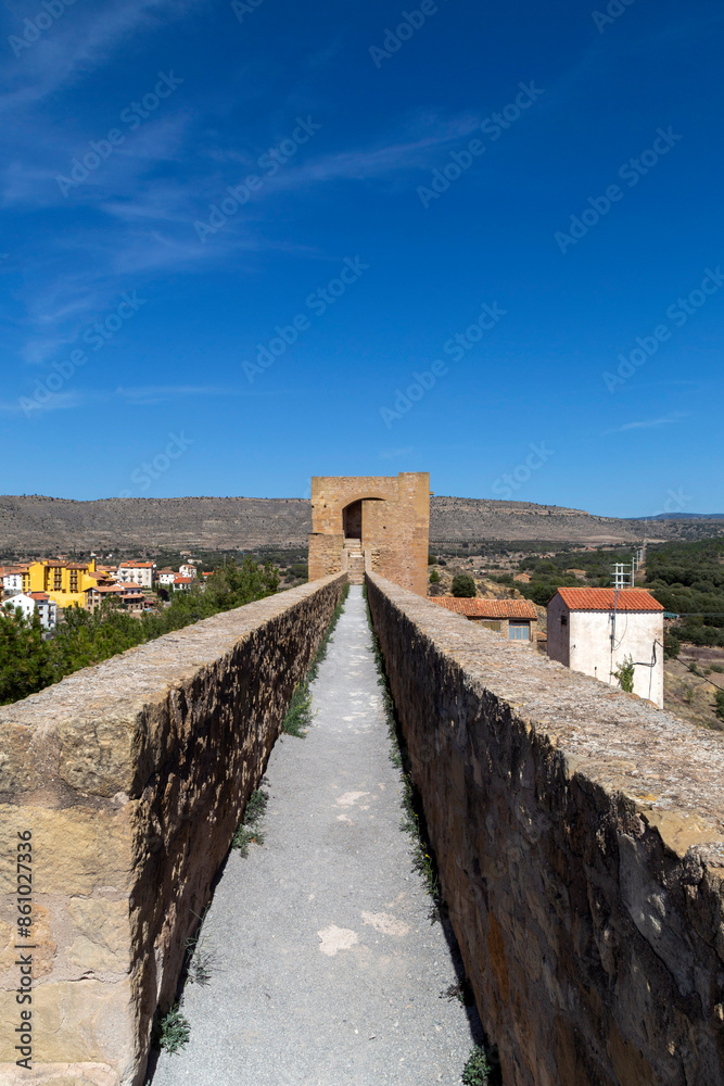 Walk through the second walled enclosure from the 13th century in Mora de Rubielos. Teruel, Aragon, Spain. Walk through the second walled enclosure from the 13th century in Mora de Rubielos. Teruel, Aragon, Spain.