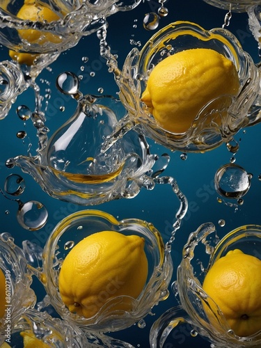 Fresh lemonade lemon juice in studio lighting and background, cinematic drink photography for ads