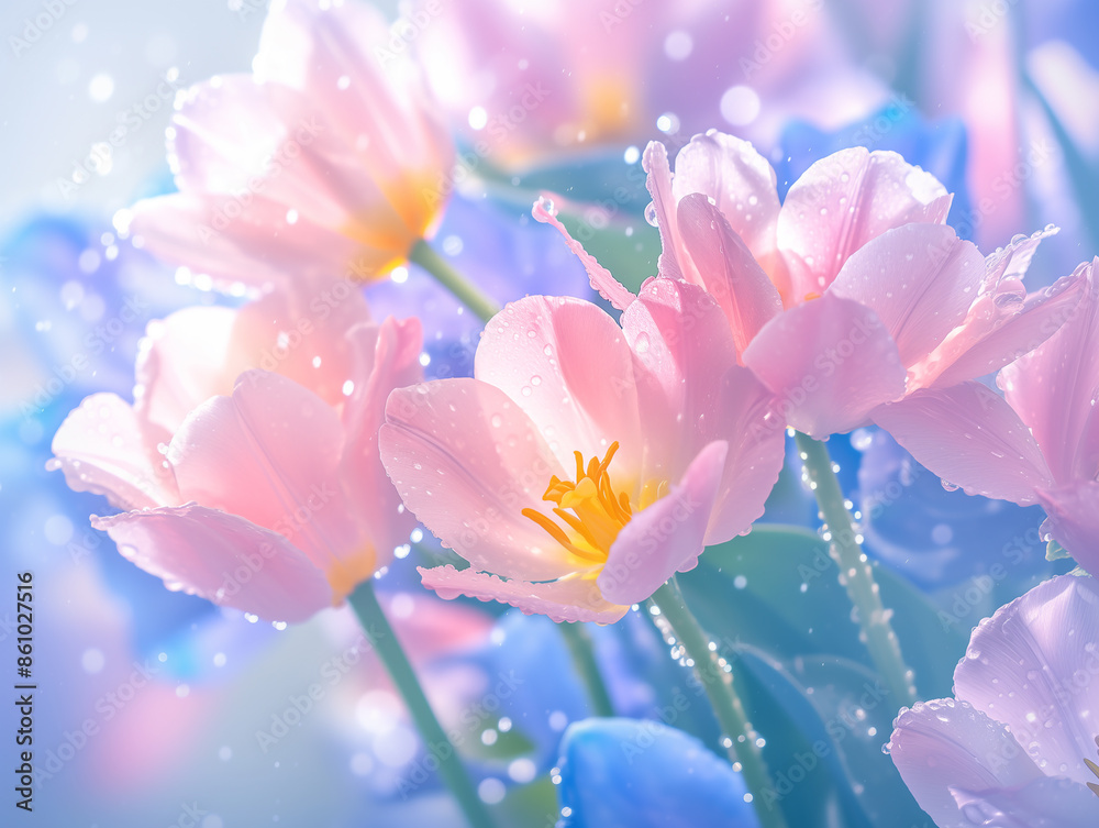 Fototapeta premium Minimalist Summer Flower Details Background 